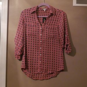 NWT Printed Express Portfolio Blouse